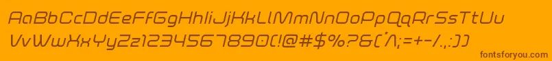 foxontherunital Font – Brown Fonts on Orange Background
