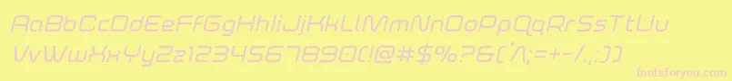 foxontherunital Font – Pink Fonts on Yellow Background
