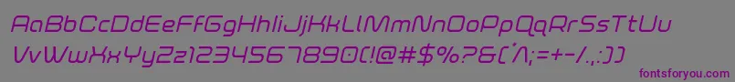 Шрифт foxontherunital – фиолетовые шрифты на сером фоне
