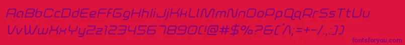 foxontherunital Font – Purple Fonts on Red Background