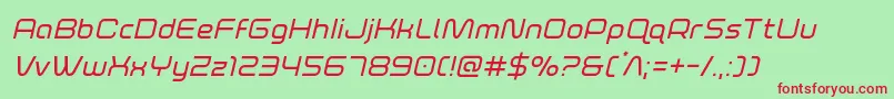 foxontherunital Font – Red Fonts on Green Background
