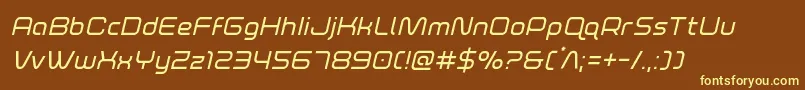 foxontherunital-fontti – keltaiset fontit ruskealla taustalla