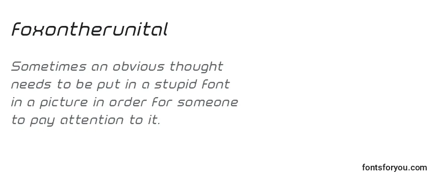 Foxontherunital Font