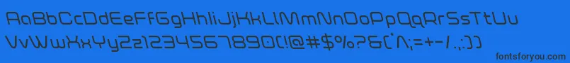フォントfoxontherunleft – 黒い文字の青い背景