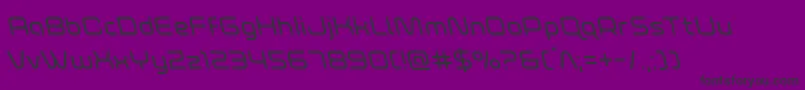 フォントfoxontherunleft – 紫の背景に黒い文字