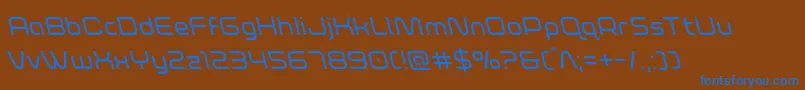 foxontherunleft Font – Blue Fonts on Brown Background