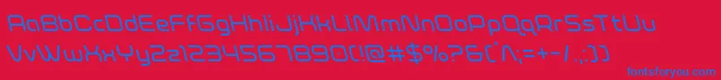 foxontherunleft Font – Blue Fonts on Red Background