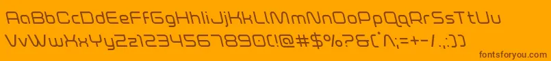 Шрифт foxontherunleft – коричневые шрифты на оранжевом фоне