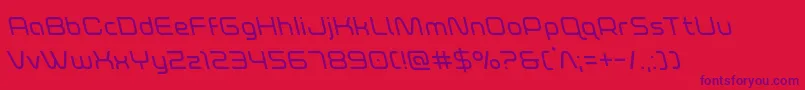 foxontherunleft-Schriftart – Violette Schriften auf rotem Hintergrund