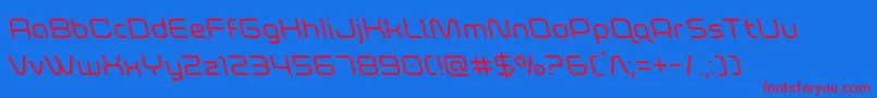 foxontherunleft Font – Red Fonts on Blue Background