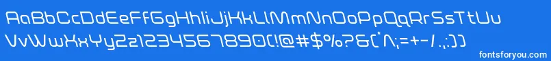 foxontherunleft Font – White Fonts on Blue Background