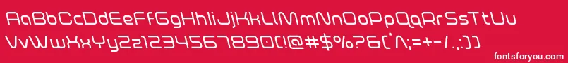 Fonte foxontherunleft – fontes brancas em um fundo vermelho