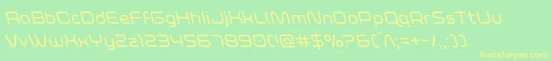 foxontherunleft Font – Yellow Fonts on Green Background