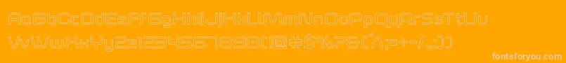 foxontherunout Font – Pink Fonts on Orange Background