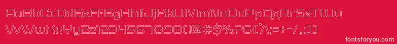foxontherunout Font – Pink Fonts on Red Background