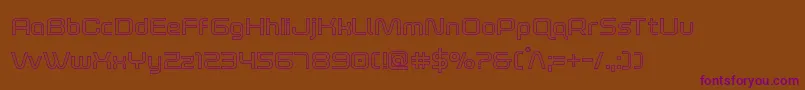 foxontherunout Font – Purple Fonts on Brown Background