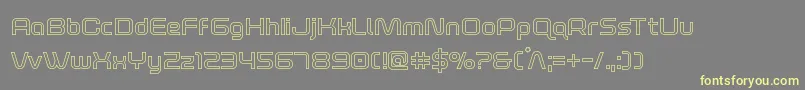 foxontherunout Font – Yellow Fonts on Gray Background