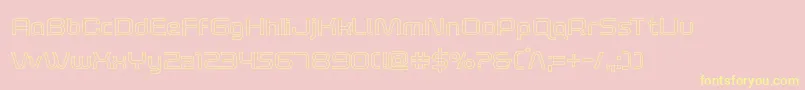foxontherunout-Schriftart – Gelbe Schriften auf rosa Hintergrund