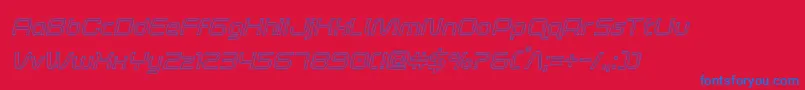 foxontherunoutital Font – Blue Fonts on Red Background