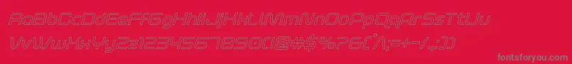 foxontherunoutital Font – Gray Fonts on Red Background