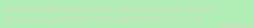 foxontherunoutital Font – Pink Fonts on Green Background