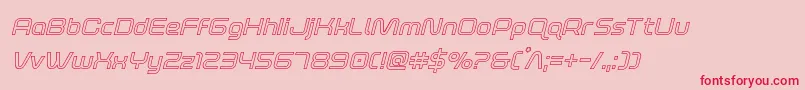 foxontherunoutital-Schriftart – Rote Schriften auf rosa Hintergrund