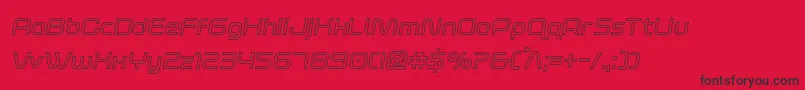 foxontherunoutsemital Font – Black Fonts on Red Background