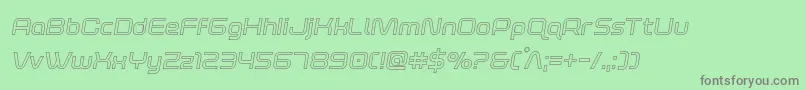 Шрифт foxontherunoutsemital – серые шрифты на зелёном фоне