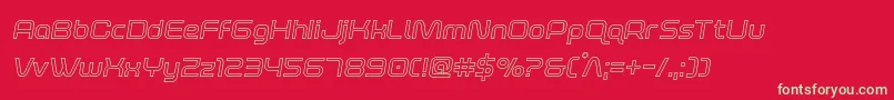foxontherunoutsemital Font – Green Fonts on Red Background