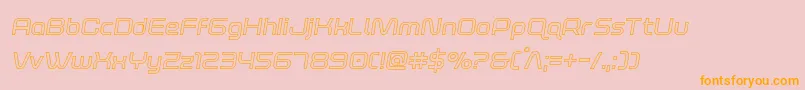 foxontherunoutsemital Font – Orange Fonts on Pink Background