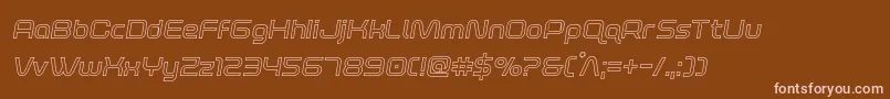 Шрифт foxontherunoutsemital – розовые шрифты на коричневом фоне