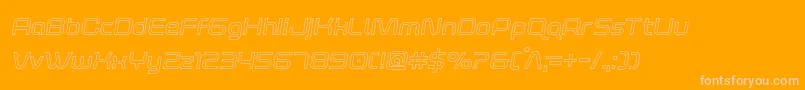 foxontherunoutsemital Font – Pink Fonts on Orange Background