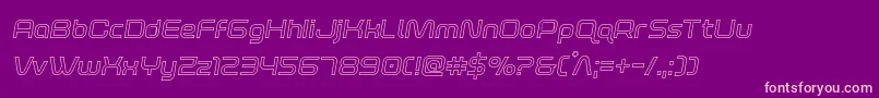 foxontherunoutsemital Font – Pink Fonts on Purple Background