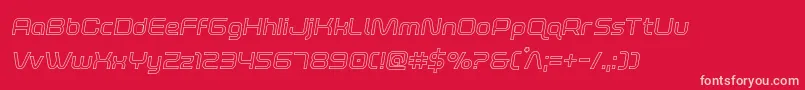 foxontherunoutsemital Font – Pink Fonts on Red Background