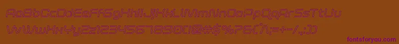 foxontherunoutsemital-Schriftart – Violette Schriften auf braunem Hintergrund