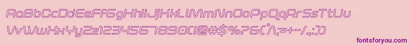 foxontherunoutsemital-Schriftart – Violette Schriften auf rosa Hintergrund