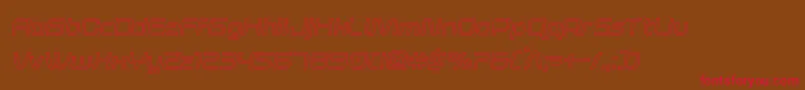 foxontherunoutsemital-Schriftart – Rote Schriften auf braunem Hintergrund
