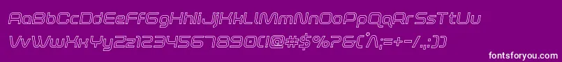 foxontherunoutsemital Font – White Fonts on Purple Background