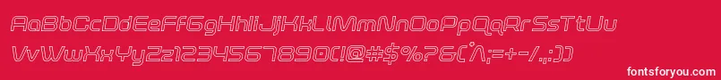 foxontherunoutsemital Font – White Fonts on Red Background