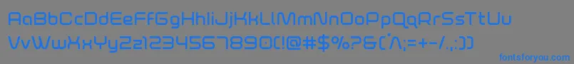 Fonte foxontherunsemibold – fontes azuis em um fundo cinza