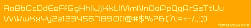 foxontherunsemibold Font – Yellow Fonts on Orange Background