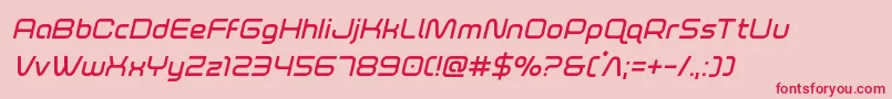 foxontherunsemiboldital Font – Red Fonts on Pink Background