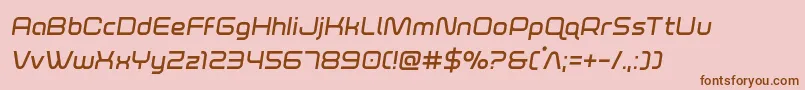 foxontherunsemiboldsemital Font – Brown Fonts on Pink Background