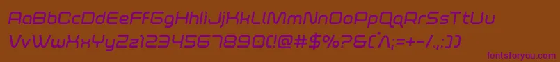 Шрифт foxontherunsemiboldsemital – фиолетовые шрифты на коричневом фоне