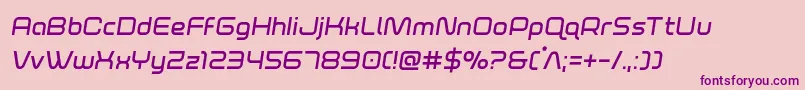 foxontherunsemiboldsemital Font – Purple Fonts on Pink Background