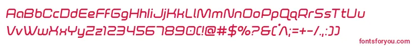 foxontherunsemiboldsemital Font – Red Fonts on White Background