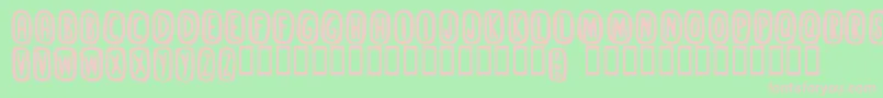 Stanky-fontti – vaaleanpunaiset fontit vihreällä taustalla
