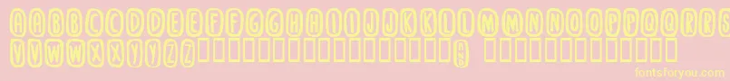 Stanky Font – Yellow Fonts on Pink Background