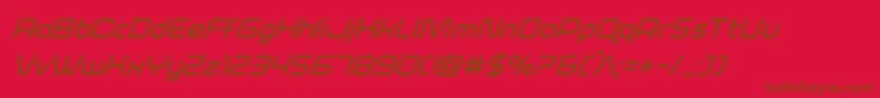 Police foxontherunsemiboldsuperital – polices brunes sur fond rouge