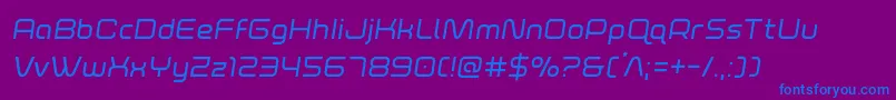 foxontherunsemital Font – Blue Fonts on Purple Background